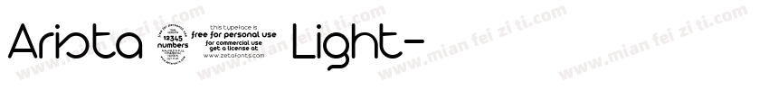 Arista 20 Light字体转换